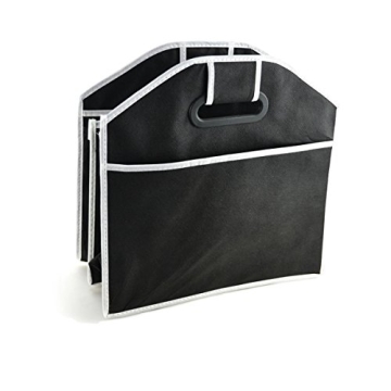 TRADERPLUS Trunk Cargo Organizer Heavy Duty Folding Caddy Storage Collapse Bag Bin for Auto Car Truck SUV