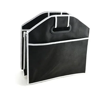 TRADERPLUS Trunk Cargo Organizer Heavy Duty Folding Caddy Storage Collapse Bag Bin for Auto Car Truck SUV
