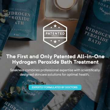 Soakness Hydrogen Peroxide Epsom Salt Bath Soak & Foot Spa (1-Pack) – Patented Formula for Muscle Recovery, Skin Detoxification & Relaxation – Created with Doctor Expertise - Foot Soak for At-Home Spa