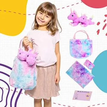 Mommy & Baby Unicorn Plushy Play Set for Ages 4-7