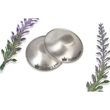 Silver Nursing Cups to Soothe Nipples for Breastfeeding Moms | Newborn Essentials Handmade Silver Ni...