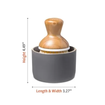 Full Circle Bubble Up, Brush + Dispenser, Gray