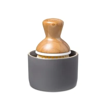 Full Circle Bubble Up, Brush + Dispenser, Gray