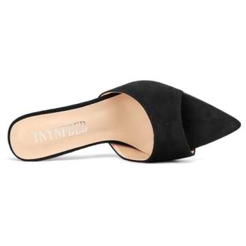 TNYNFBEB Women's Stiletto High Heels Slip-on Sandals