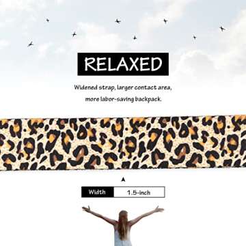 Youteer Adjustable Handbag Strap Wide Purse Strap Replacement Shoulder Crossbody Bag Strap Natural Leopard