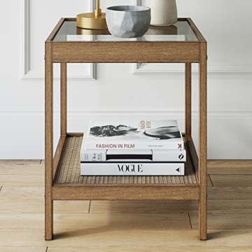 Hayes Solid Wood End Table with Glass Top for Every Home