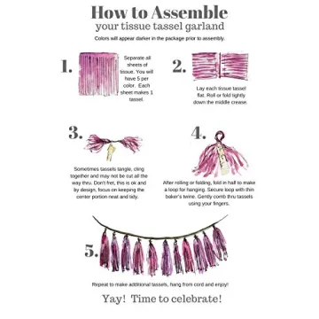 15PCS DIY Tissue Tassel Garland for Stylish Celebrations