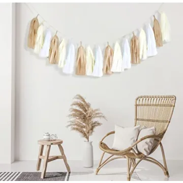 15PCS DIY Tissue Tassel Garland for Stylish Celebrations