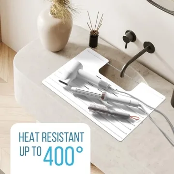 Maplefield Heat Resistant Silicone Sink Cover for Makeup & Hair Styling