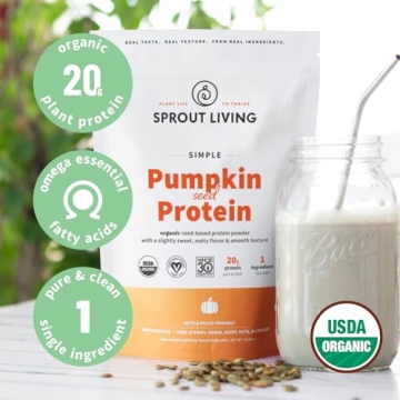 Pure Organic Pumpkin Seed Protein Powder, 20g Vegan Protein