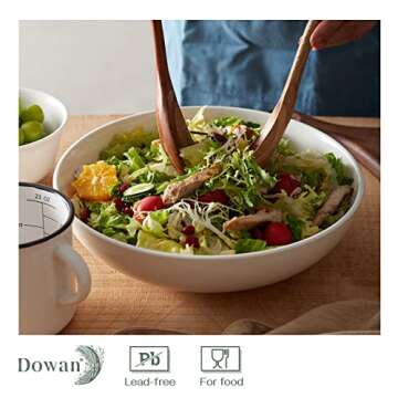 DOWAN 11.5 Large Serving Bowls, Elegant & Durable