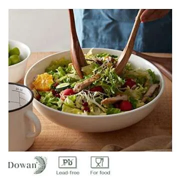 DOWAN 11.5 Large Serving Bowls, Elegant & Durable