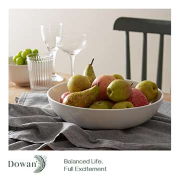 DOWAN 11.5 Large Serving Bowls, Elegant & Durable