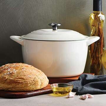 Tramontina 7 Qt Enameled Cast Iron Dutch Oven - Latte