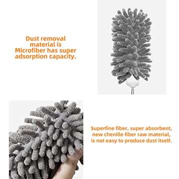 Microfiber Feather Duster - Extendable & Washable Cleaning Tool