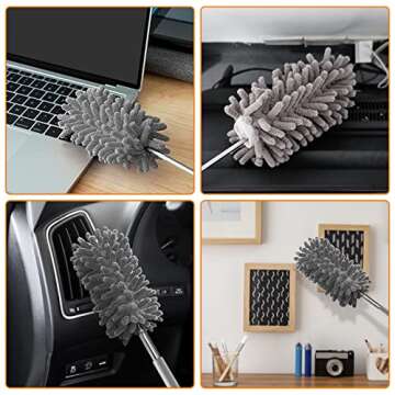 Microfiber Feather Duster - Extendable & Washable Cleaning Tool
