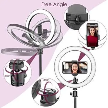 Ring Light 10" with Tripod & Phone Holder for Creators