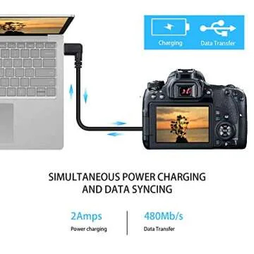 Duttek Mini USB to USB C Cable, USB C to Mini USB Cable, Right Angled USB 3.1 Type C Male to Mini USB Male Converter Cable Cord for Digital Camera and More Mini USB Devices 10inch/26cm