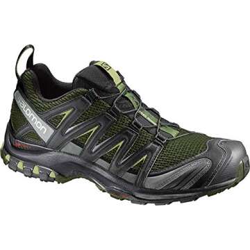 Salomon Men's XA Pro 3D Trail Running Shoes, Chive/Black/Beluga, 10