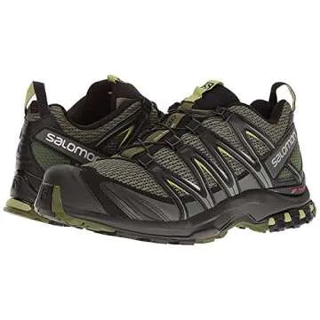 Salomon Men's XA Pro 3D Trail Running Shoes, Chive/Black/Beluga, 10