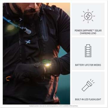 Garmin fēnix® 8 – 51 mm, Solar, Sapphire, Premium Multisport GPS Smartwatch, Long-Lasting Battery Life, Dive-Rated, Built-in LED Flashlight, Carbon Gray DLC Titanium with Pebble Gray Band