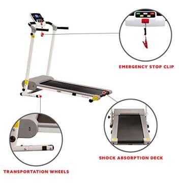 Sunny Health SF-T7610 Electric Walking Treadmill Foldable