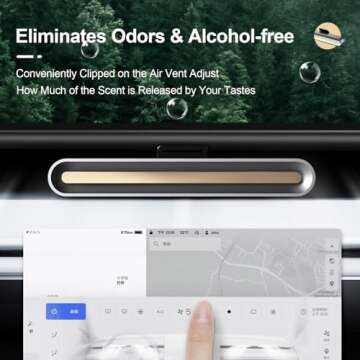 COSLAKE Car Air Freshener in Vent for Tesla Model Y/3 Accessories, Air Fragrance Diffuser Set Includes 6 Long-Lasting Fragrance Sticks + 2 DIY Stick