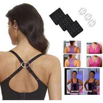 HOFISH Full Bust Maternity Seamless Wireless Nursing Bra 3 Pack Black, Large