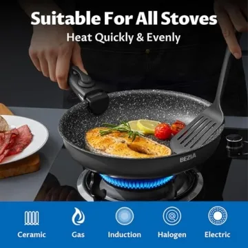 BEZIA 10-Piece Induction Cookware Set - Nonstick