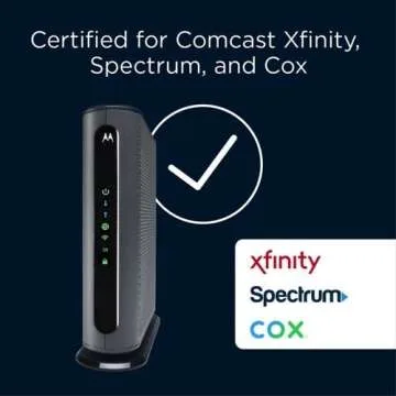 Motorola MG7550 - Modem with Built in WiFi | Approved for Comcast Xfinity, Cox | For Plans Up to 300 Mbps | DOCSIS 3.0 + AC1900 WiFi Router | Power Boost Enabled