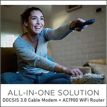 Motorola MG7550 - Modem with Built in WiFi | Approved for Comcast Xfinity, Cox | For Plans Up to 300 Mbps | DOCSIS 3.0 + AC1900 WiFi Router | Power Boost Enabled
