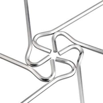 Tent Pegs - 12Pcs Aluminium Tent Stakes Pegs with Hook - 7" Hexagon Rod Stakes Nail Spike Garden Stakes Camping Pegs for Pitching Camping Tent, Canopies (Silver)