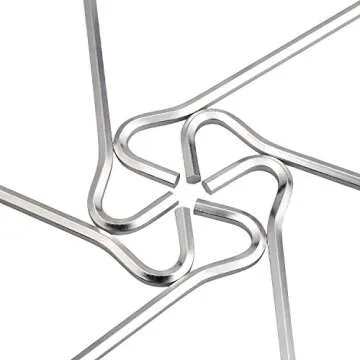 Tent Pegs - 12Pcs Aluminium Tent Stakes Pegs with Hook - 7" Hexagon Rod Stakes Nail Spike Garden Stakes Camping Pegs for Pitching Camping Tent, Canopies (Silver)