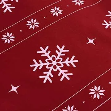 Vaulia Snowflake Duvet Cover Set for Holidays - Queen Size