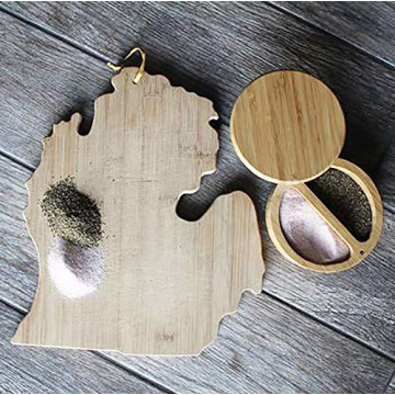 Relative Foods Salt Cellar -Bamboo Salt and Pepper Bowl with Magnetic swivel lid - Salt Container with Himalayan Pink Salt and Pepper Included - Perfect Salt Storage for countertop