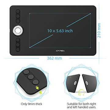 XPPen Deco 02 Digital Graphics Drawing Tablet Drawing Pen Tablet with Battery-Free Passive Stylus and 6 Shortcut Keys (8192 Levels Pressure)