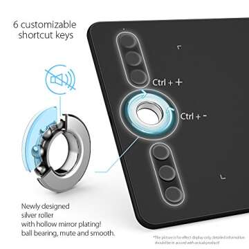 XPPen Deco 02 Digital Graphics Drawing Tablet Drawing Pen Tablet with Battery-Free Passive Stylus and 6 Shortcut Keys (8192 Levels Pressure)