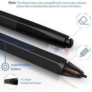 XPPen Deco 02 Digital Graphics Drawing Tablet Drawing Pen Tablet with Battery-Free Passive Stylus and 6 Shortcut Keys (8192 Levels Pressure)