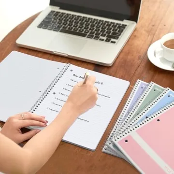 SUNEE 4-Pack Spiral Notebooks in Pastel Colors