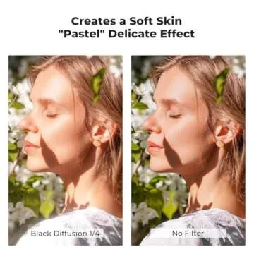 K&F Concept 72mm Black Diffusion 1/4 Filter Mist Cinematic Effect Filter with 18 Multi-Layer Coatings for Video/Vlog/Portrait Photography (K-Series)