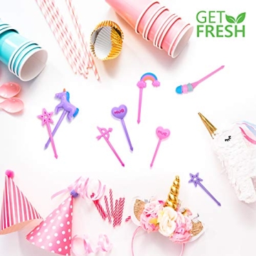 GET FRESH Unicorn Food Picks – Fun Bento Accessories for Kids