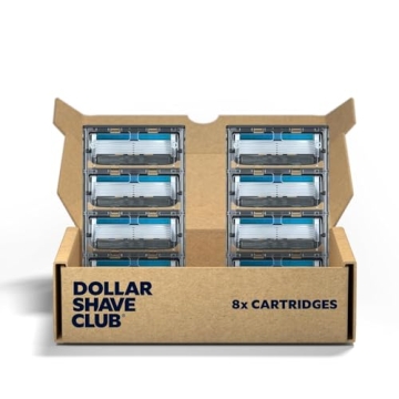 Dollar Shave Club 6 Blade Razor Refills (8 Pack) - Smooth, Close Shave with Stainless Steel Blades