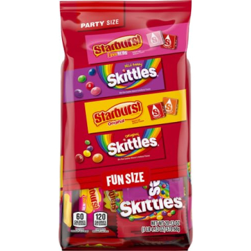 SKITTLES and STARBURST Fun Size Assorted Candy Pack