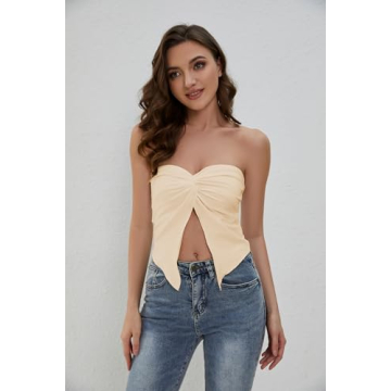 MISSACTIVER Y2K Twist Front Tube Top for Women