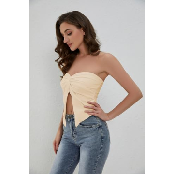 MISSACTIVER Y2K Twist Front Tube Top for Women
