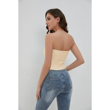 MISSACTIVER Y2K Twist Front Tube Top for Women
