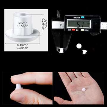 Jetec 1000 Pieces Plastic Hole Plugs Round Button Plugs Screw Cap Drilling Cover Plugs for Cabinet Cupboard Shelves (3/16 Inch)