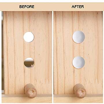 Jetec 1000 Pieces Plastic Hole Plugs Round Button Plugs Screw Cap Drilling Cover Plugs for Cabinet Cupboard Shelves (3/16 Inch)