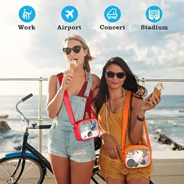 Clear Crossbody Bag for Women - Stadium Approved Red Purse