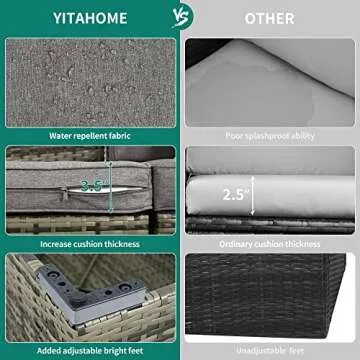 YITAHOME Durable 8 Piece Outdoor Patio Furniture Set